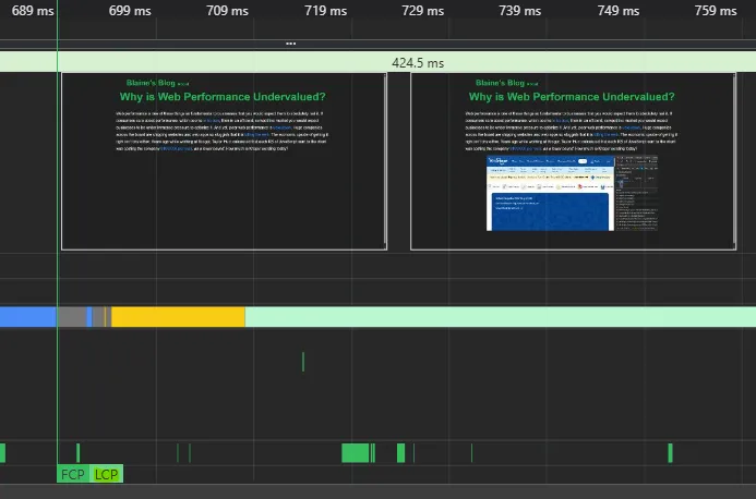 Trace of my blog post with an async decoded image